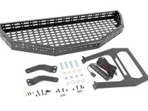 Front Cargo Rack Black Series LED 6 Inch Light Slim Line Honda Pioneer 1000 Rough Country