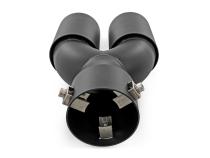 Exhaust Tip Black Red RC Logo 2.5-3 Inch Pipe Single Inlet Dual Outlet Rough Country