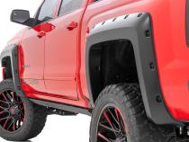 Pocket Fender Flares 6 Foot 7 Inch &amp;amp; 8 Foot Bed G1C Overcast Chevy Silverado 1500 (14-18)/2500HD Rough Country