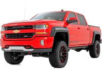 Pocket Fender Flares 6 Foot 7 Inch &amp;amp; 8 Foot Bed G1C Overcast Chevy Silverado 1500 (14-18)/2500HD Rough Country