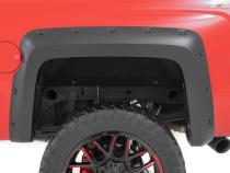 Pocket Fender Flares 6 Foot 7 Inch &amp;amp; 8 Foot Bed GBA Black Chevy Silverado 1500 (14-18)/ 2500HD (15-19) Rough Country