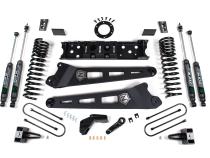 19-24 RAM 3500 4.5 Inch Radius Arm 2 Inch Rear Block With Overload Diesel 8-Bolt T-Case Fox Adventure Shocks Zone Offroad