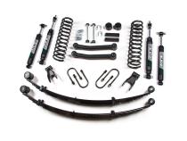 84-01 Jeep Cherokee XJ 4.5 Inch Lift Kit With Rear Springs Dana 35 Nitro Shocks Zone Offroad