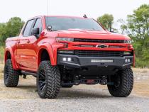 High Clearance Front Bumper LED Lights and Skid Plate 19-22 Chevy Silverado 1500 Rough Country