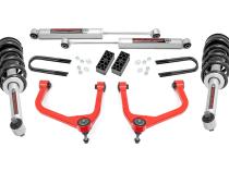 3.5 Inch Lift Kit N3 Struts Rear Mono Leaf Red Chevy Silverado 1500 (22-24) Rough Country