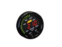 X-Series Temperature Gauge Kit 100-300F/40-150C Black Bezel and Black Water Faceplate AEM Electronics