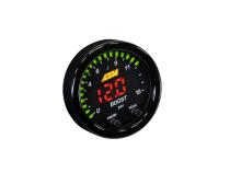X-Series Pressure Gauge Kit 0-15 PSI Black Bezel and Black Boost/Fuel Faceplate AEM Electronics