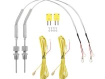2 K-Type Closed Tip Thermocouple 1800В F (982.2В C) Max Temp Inconel Sheath 1/8 Inch NPT Compression Fitting AEM Electronics