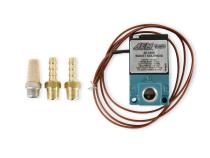 Boost Control Solenoid Kit 2 x 1/8 Inch NPT to 3/16 Inch Barb Adapter and Muffler AEM Electronics