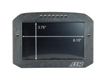CD-7FG Carbon Flat Panel Non-Logging Display 7-inch diagonal screen, carbon fiber enclosure, GPS antenna and wiring harness included, Does Not Include Buttons (See PN 30-3610) AEM Electronics