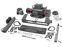 High Winch Mount All Models 12000S 20 Inch Black Single Row LED White DRL Ford Bronco (21-25) Rough Country