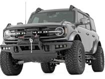 High Winch Mount All Models 12000S 20 Inch Black Single Row LED White DRL Ford Bronco (21-25) Rough Country