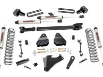 4.5 Inch Inch Ford Suspension Lift Kit w/ V2 Shocks and Front Driveshaft 17-20 F-350 4WD Diesel Dually Rough Country
