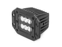 2 Inch Square Flush Mount Cree LED Lights Pair Black Series, Flood Beam Rough Country