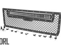 Sierra Mesh Grille 30 Inch Dual Row Black Series LED w/Cool White DRL 14-15 Sierra 1500 Rough Country