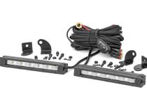 6-inch Slimline Cree LED Light Bars Pair Chrome Series Rough Country