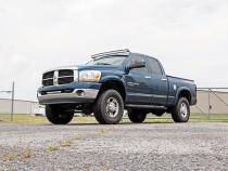 Dodge 54 Inch Curved LED Light Bar Upper Windshield Mounts 02-08 RAM 1500 Rough Country