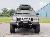 Jeep 50 Inch Curved LED Light Bar Upper Windshield Mounts 93-98 ZJ Grand Cherokee Rough Country