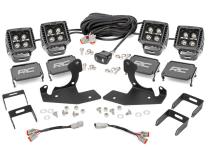 Chevrolet LED Fog Light Kit Black Series w/Amber DRL 11-14 Silverado 2500/3500HD Rough Country