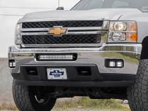 Chevrolet LED Fog Light Kit Black Series w/Amber DRL 11-14 Silverado 2500/3500HD Rough Country