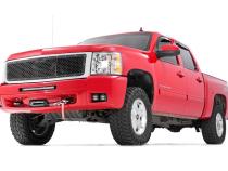 Chevrolet LED Fog Light Kit Black Series w/Amber DRL 07-13 Silverado 1500 Rough Country