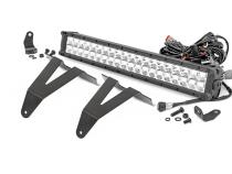 Dodge 20 Inch LED Bumper Kit Chrome Series w/Cool White DRL 19-20 RAM 1500 Rough Country