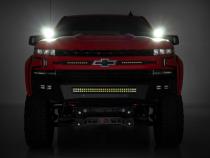 Chevy 2-inch LED Lower Windshield Ditch Kit Black Series Flood Beam For 19-20 Silverado Rough Country