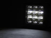 4 Inch Square Cree LED Lights Pair Chrome Series w/Cool White DRL Rough Country