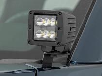 Ford 3-inch Wide Angle LED Lower Windshield Ditch Kit 15-21 Ford F-150 Rough Country