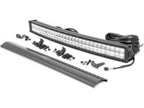 30-Inch Curved Cree LED Light Bar - Dual Row Chrome Series w/ Cool White DRL Rough Country