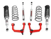 3 Inch Lift Kit Upper Control Arms RR Coils N3 Struts Red Toyota 4Runner (10-24) Rough Country