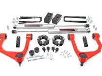 3.5 Inch Lift Kit Red Toyota Tundra 2WD/4WD (2007-2021) Rough Country