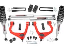 3.5 Inch Lift Kit N3 Struts Red Toyota Tundra 2WD/4WD (2007-2021) Rough Country
