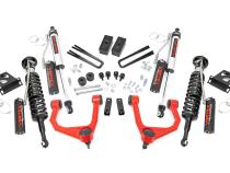3.5 Inch Lift Kit Vertex Red Toyota Tundra 4WD (2007-2021) Rough Country