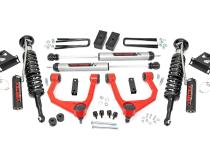 3.5 Inch Lift Kit Vertex/V2 Red Toyota Tundra 4WD (2007-2021) Rough Country