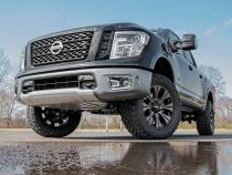 3 Inch Lift Kit N3 Struts &amp;amp; Shocks Red Nissan Titan 4WD (2017-2024) Rough Country
