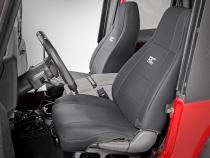 Jeep Neoprene Seat Cover Set Black 91-95 Wrangler YJ Rough Country