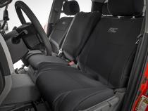 Seat Covers Gray FR w/ Console Cover and Rear Toyota Tundra 2WD/4WD (07-13) Rough Country