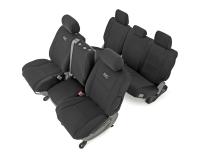 Seat Covers Gray FR w/ Console Cover and Rear Toyota Tundra 2WD/4WD (07-13) Rough Country
