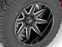 91 Series Milled One-Piece Gloss Black 20x12 8x6.5 -44mm Rough Country