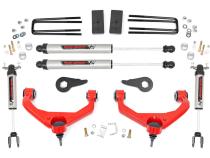 3.5 Inch Lift Kit V2 w/ Overloads Red Silverado/Sierra 2500HD/3500HD (11-19) Rough Country