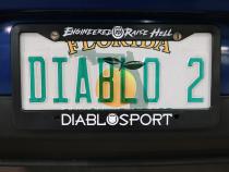 Diablo Sport License Plate Frame Durable plastic license plate frame black DiabloSport