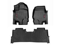 Floor Mats Front Row Buckets w/Factory Under Seat Storage Ford F-150 2WD/4WD 15-Up Rough Country
