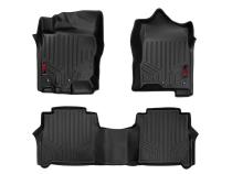 Heavy Duty Floor Mats Front/Rear-16-20 Nissan Titan, Titan XD Crew Cab Rough Country