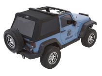 Jeep Trektop Glide - Jeep 07-18 Wrangler JK 2-Door (Premium Black Twill) Bestop