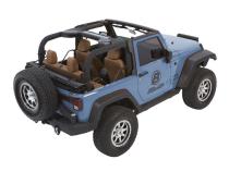 Jeep Trektop Glide - Jeep 07-18 Wrangler JK 2-Door (Premium Black Twill) Bestop