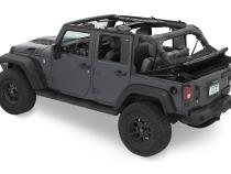 Jeep Trektop Glide - Jeep 07-18 Wrangler JK 4-Door (Premium Black Twill) Bestop