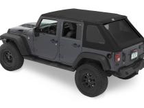 Jeep Trektop - Jeep 07-18 Wrangler JK 4-Door (Premium Black Twill) Bestop