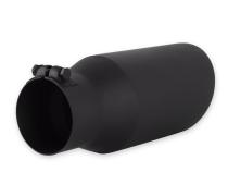 Exhaust Tip Exhaust Tip 5.0 Inch Black Angle Cut Fits 3.5 Inch Tubing, 12.00-In Long Clamp On Flowmaster